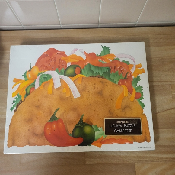 Vintage 1971 Hallmark Springbok 500 piece puzzle My Heart Burns for Tacos - Picture 2 of 10